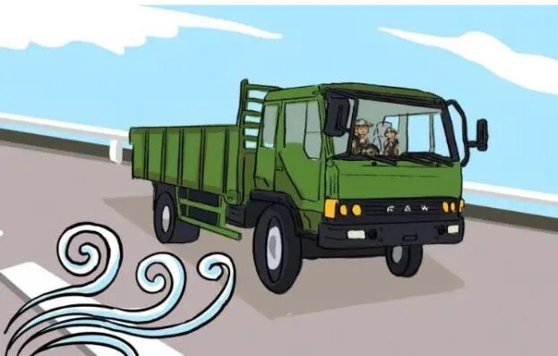 出行提示_大風(fēng)天氣安全駕車(chē)_緊閉車(chē)門(mén)防風(fēng)沙