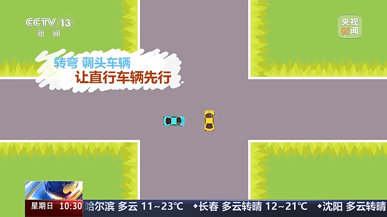 國慶中秋假期交通安全風(fēng)險_出行提示_無信號燈路口通行規(guī)則