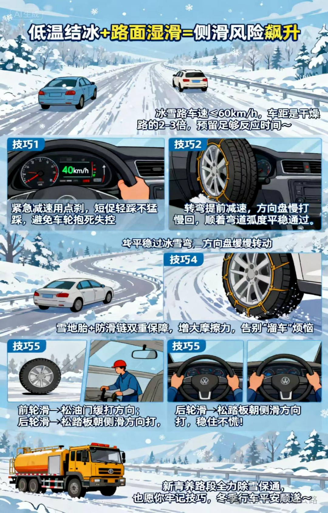 開車前繞車一周_雪天行車安全注意事項_出行提示